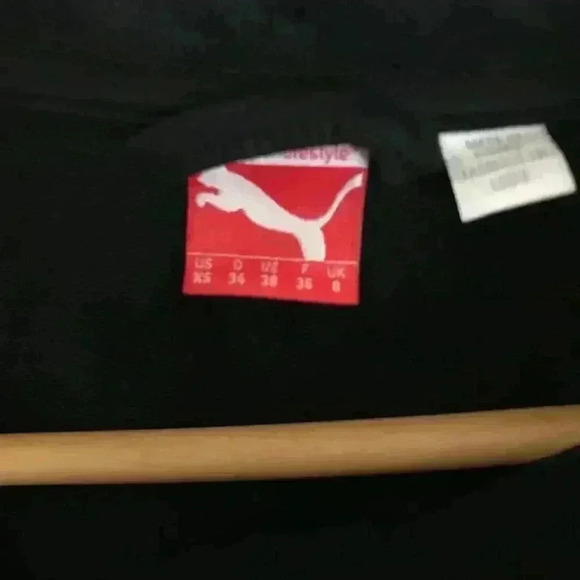 Puma Women XS Full Zip Black Cotton Logo Jacket - Picture 4 of 6